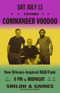 Commander Voodoo @ Shiloh & Gaines | Asheville | North Carolina | United States