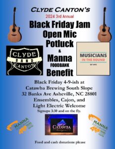 The Clyde Canton Black Friday Jam @ Catawba Brewing South Slope