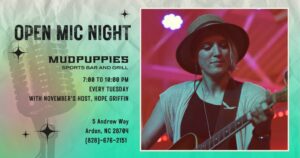 South Asheville Open Mic with Hope Griffin @ MUDPUPPIES Sports Bar and Grill | Arden | North Carolina | United States