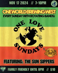 One Love Sundays @ One World Brewing - West | Asheville | North Carolina | United States