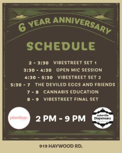 6 Year Anniversary @ Asheville Dispensary