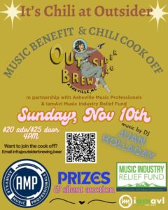 Music Benefit, Chili Cook Off & AMP social @ Outsider Brewing Woodfin | Asheville | North Carolina | United States