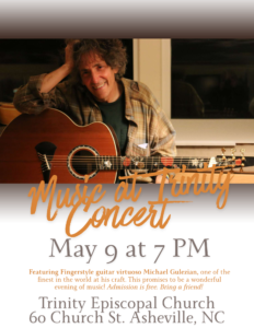 Music at Trinity Poster Michael Gulezian (11x17) (Real Estate Flyer)